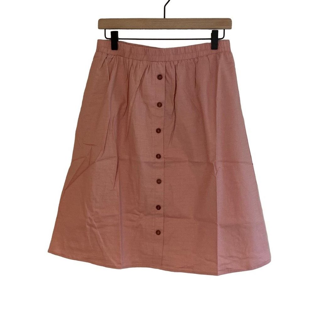 Mikarose Pink Front Button Full Skirt